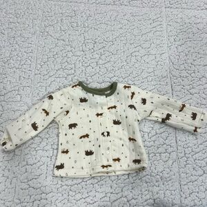 Baby Gear Cream Animal Print Button Down Shirt